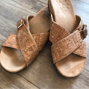 Vionic Dorie Cork Slide Sandals Size 7